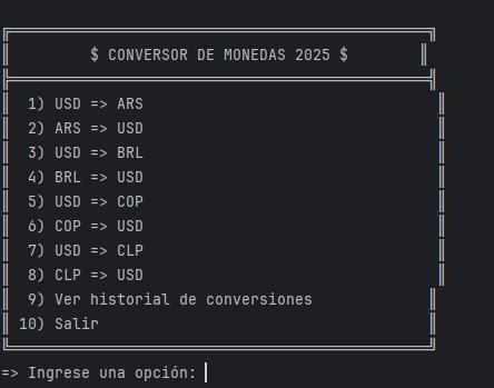 Conversor de Monedas (Java)